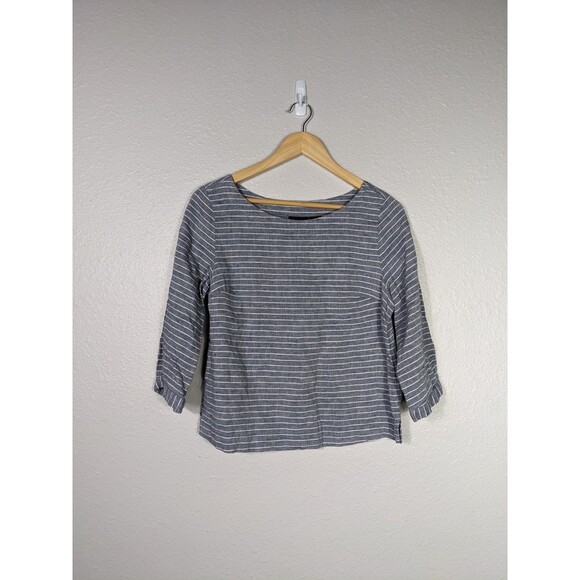 Tahari Tops - Tahari Top Womens S 100% Linen Striped Pullover Blouse 3/4 Sleeve Beach N61